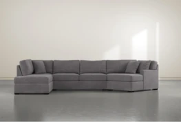Alder Foam 3 Piece 163" Sectional With Left Arm Facing Armless Chaise