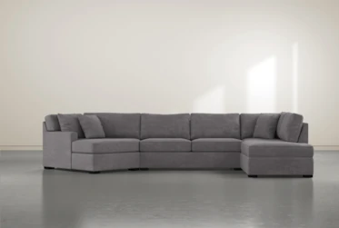 Alder Foam 3 Piece 163" Sectional With Right Arm Facing Armless Chaise