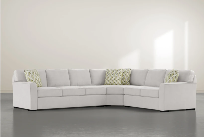 Aspen Sterling Foam Modular 3 Piece 125" Sectional With Left Arm Facing Sofa - 360