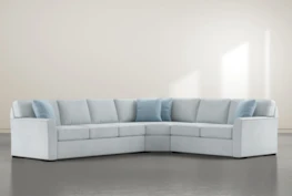 Aspen Tranquil Foam 3 Piece 125" Sectional With Left Arm Facing Sofa