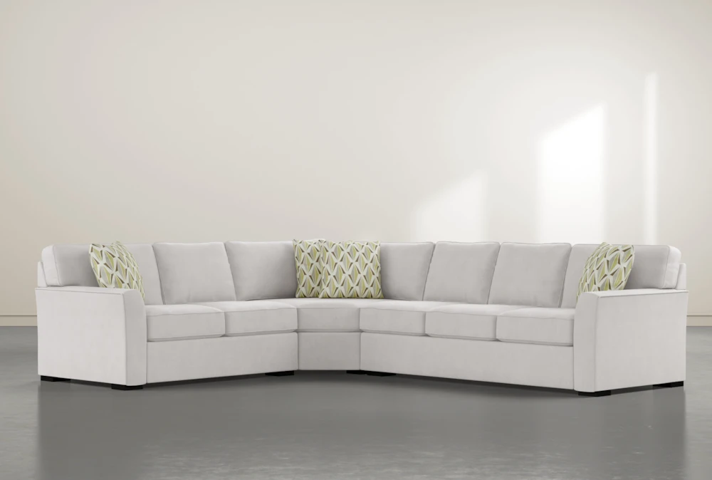 Aspen Sterling Foam Modular 3 Piece 125" Sectional With Right Arm Facing Sofa