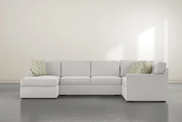 Aspen Sterling Foam 3 Piece 134" Sectional With Left Arm Facing Chaise