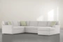 Aspen Sterling Foam 3 Piece 134" Sectional With Right Arm Facing Chaise - Side
