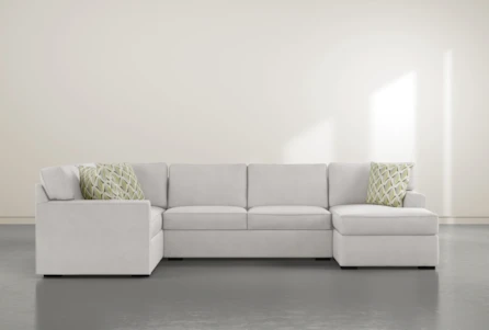 Aspen Sterling Foam 3 Piece 134" Sectional With Right Arm Facing Chaise