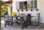 Panama Outdoor Rectangle 5 Piece Dining Set With Benches And Capri II Chairs - Room