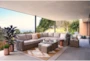 Capri Outdoor Coffee Table With Two Ottomans - Room