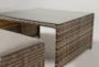 Capri Outdoor Coffee Table With Two Ottomans - Detail