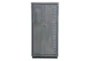Grey Print Black Tall Cabinet  - Front