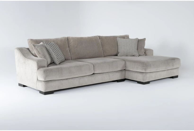 Lodge Fog 2 Piece 139" Sectional With Right Arm Facing Oversized Chaise - 360