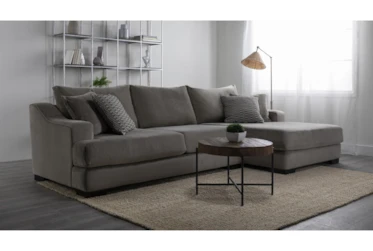 Lodge Fog 2 Piece 139" Sectional With Left Arm Facing Oversized Chaise