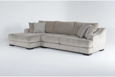 Lodge Fog 2 Piece 139" Sectional With Left Arm Facing Oversized Chaise