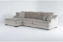 Lodge Fog 2 Piece 139" Sectional With Left Arm Facing Oversized Chaise - Signature