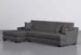 Lodge Dark Grey 2 Piece 139" Sectional With Left Arm Facing Oversized Chaise - Side