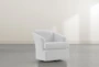 Aiko Grey Swivel Barrel Chair - Side