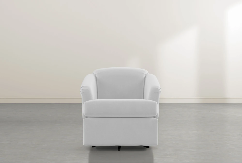 Aiko Grey Swivel Barrel Chair