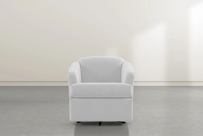 Aiko Grey Swivel Barrel Chair - 360