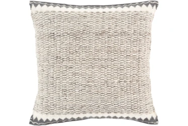 Accent Pillow-Knotted Texture Border Grey 22X22