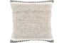 Accent Pillow-Knotted Texture Border Grey 22X22 - Signature
