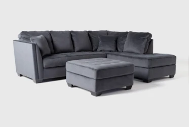Maven Shadow 2 Piece Sectional With Right Arm Facing Chaise And Cocktail Ottoman