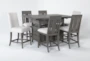 Concord 7 Piece Extension Counter Set With Wood And Upholstered Back Stools - Side