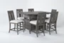 Concord 7 Piece Extension Counter Set With Wood Back Stools - Side