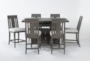 Concord 7 Piece Extension Counter Set With Wood Back Stools - Signature