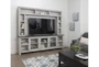Dixon White 97" Farmhouse TV Stand With Glass Doors - Room