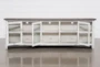 Dixon White 97" Tv Stand With Glass Doors - Storage