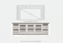Dixon White 97 Inch Tv Stand With Glass Doors - Dimensions Diagram