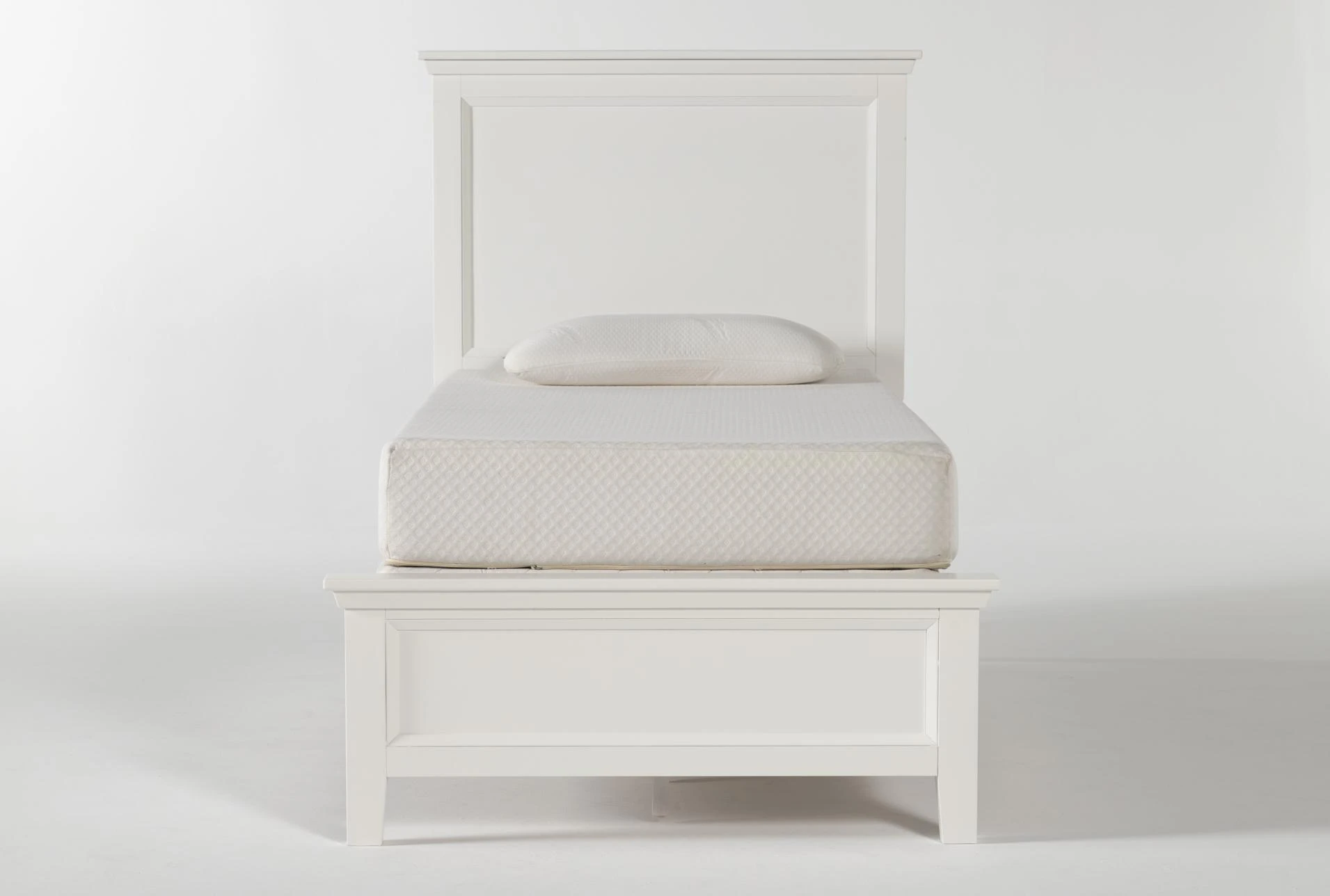 Dawson White Twin Panel Bed Living Spaces, White Twin Bed
