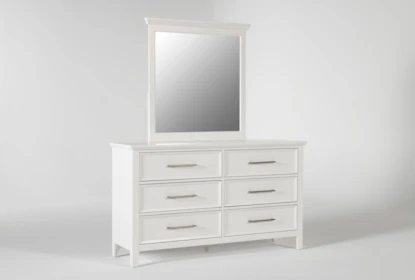 Dawson White Dresser Mirror Living Spaces
