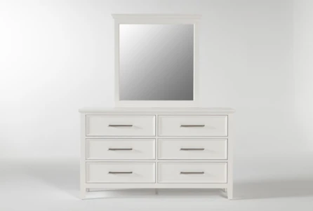 Dawson White 6 Drawer Dresser/Mirror - Main