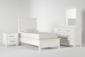 Dawson White Twin 4 Piece Bedroom Set