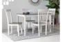 Prairie White Two Tone Rectangle Wood 48" Kitchen Dining With Side Chair Set For 4 - Room