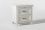 Presby White 29" 2-Drawer Nightstand With USB - Side