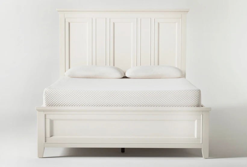 Presby White Queen Wood Panel Bed - 360
