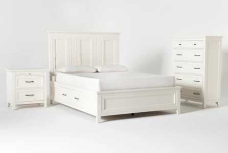 Presby White Queen Storage 3 Piece Bedroom Set