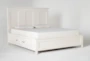 Presby White Eastern King Panel Bed With Storage - Side