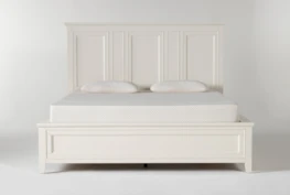 Presby White Eastern King Panel Bed With Storage