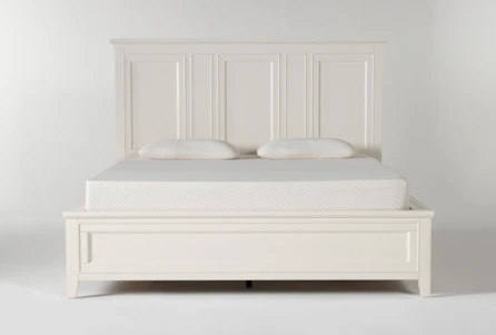 Presby White Eastern King Panel Bed With Storage - Main