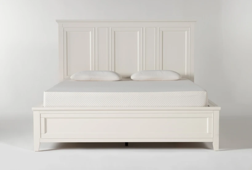 Presby White King Wood Panel Bed With Storage - 360