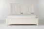 Presby White Eastern King Panel Bed With Storage - Signature