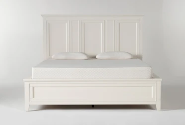 Presby White California King Panel Bed With Storage