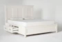 Presby White California King Wood Panel Bed With Storage - Storage