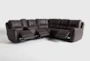 Juniper 104" 3 Piece Manual Reclining Sectional with Left Arm Facing Storage Console Loveseat - Recline