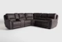 Juniper 104" 3 Piece Manual Reclining Sectional with Left Arm Facing Storage Console Loveseat - Signature