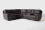 Juniper 104" 3 Piece Manual Reclining Sectional with Right Arm Facing Storage Console Loveseat - Signature