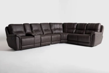 Juniper 128" 4 Piece Manual Reclining Sectional with Left Arm Facing Console Loveseat