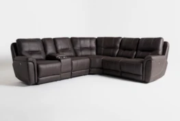 Juniper 3 Piece 104" Power Reclining Sectional With Left Arm Facing Console Loveseat