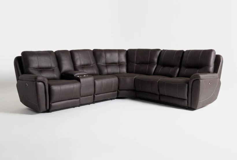 Juniper 3 Piece 104" Power Reclining Sectional With Left Arm Facing Console Loveseat - 360